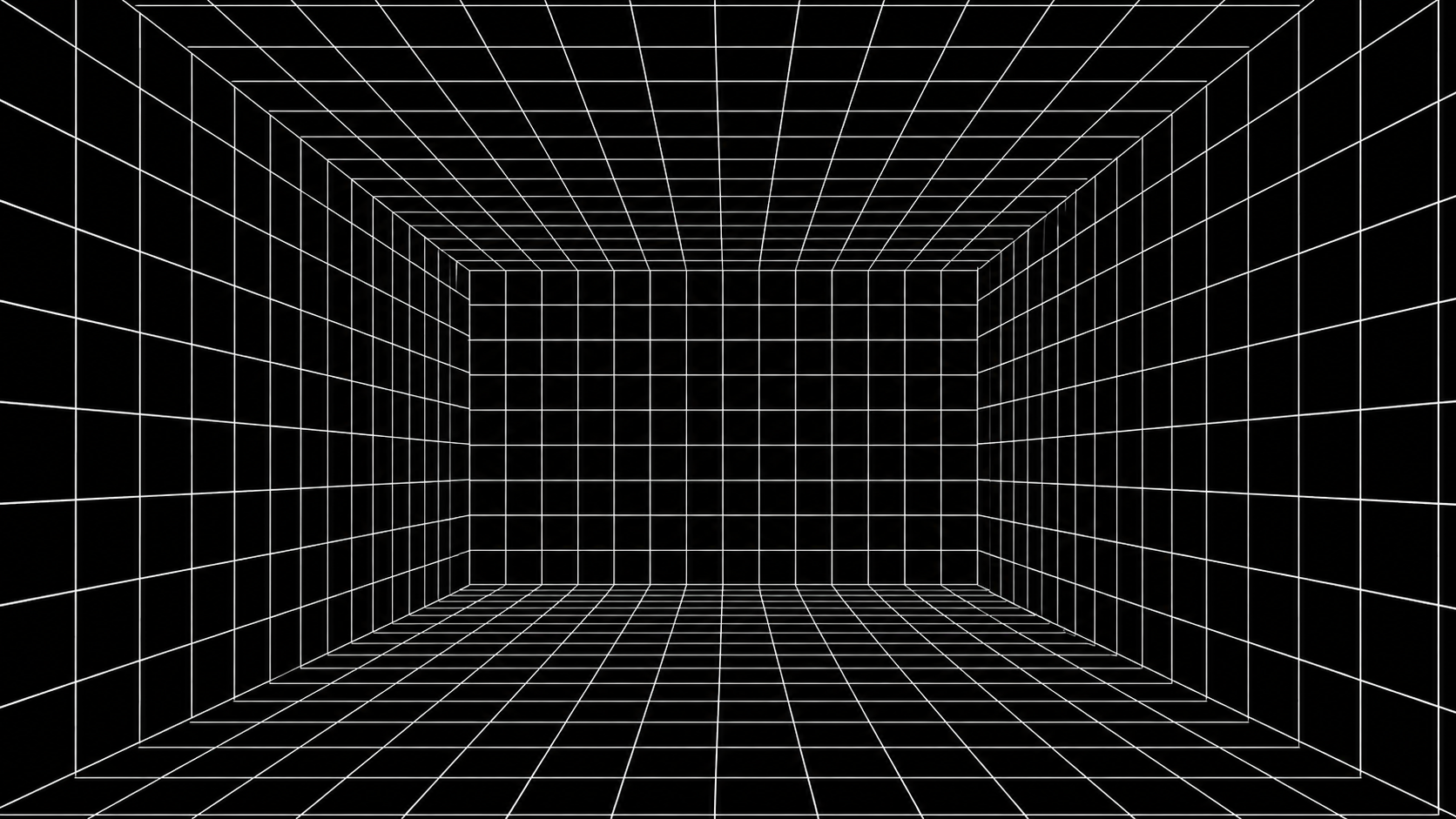 Thin white grid on black used for projector and passthrough testing